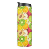 カラフルなおもしろいのフルーツパターン タンブラー (回転右)
