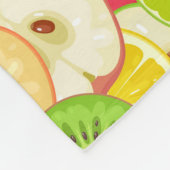 カラフルなおもしろいのフルーツパターン フリースブランケット (角)