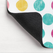 カラフルなおもしろいのレトロの水玉模様パターン マウスパッド (コーナー)