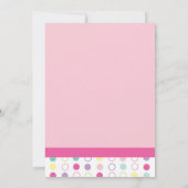 カラフルなおもしろいの双生児の女の子の最初誕生日の招待状 招待状 (裏面)