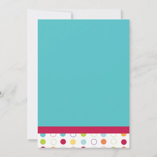 カラフルなおもしろいの双生児の最初誕生日の招待状 招待状 (裏面)