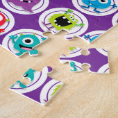 カラフルなおもしろいの抽象芸術パターンはモンスターをからかいます ジグソーパズル (側面)