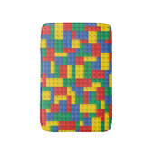 カラフルなおもちゃのブロックの背景パターン バスマット (正面縦)
