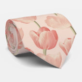 カラフルなお父さんへの父の日プレゼント　チューリップの花 ネクタイ (ロール)