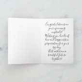 カラフルなお祝い 花のウェディングシャワーのカード カード (内部)