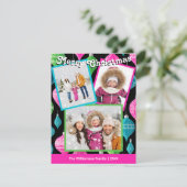 カラフルなお祭り気分を満喫する3枚の写真のカード シーズンカード (スタンド正面)