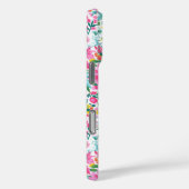 カラフルなお花のイニシャル入り Case-Mate iPhoneケース (裏面 / 右)