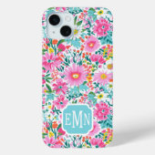 カラフルなお花のイニシャル入り Case-Mate iPhoneケース (裏面)