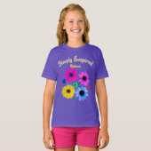 カラフルなお花の子供Tシャツ Simply Enspired Tシャツ (正面フル)