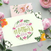 カラフルなお花の母の日カード サンキューカード