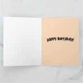 カラフルなお花の誕生日グリーティングカード サンキューカード (内部)