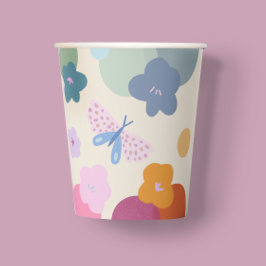 カラフルなお花の誕生日ドーパミン紙コップ 紙コップ