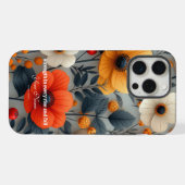 カラフルなお花のiPhone 15 Pro Max カスタムケース iPhoneケース (裏面横)