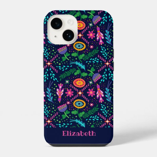 カラフルなお花のiPhone / iPadケース iPhoneケース (裏面)