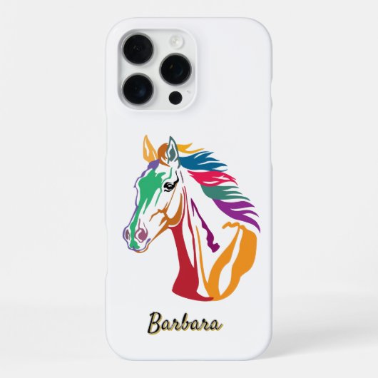 カラフルなお馬さんのCase-Mate iPhoneケース iPhone 16 Pro Maxケース (裏面)