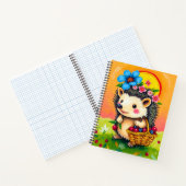 カラフルなかわいいヤギ Notebook/ かわいいオレンジ ノートブック (内部)