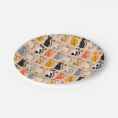 カラフルなかわいい猫 ペーパープレート (アングル)