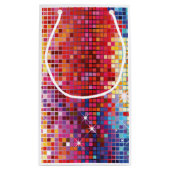 カラフルなきらきら光るギフトのバッグ スモールペーパーバッグ (裏面)