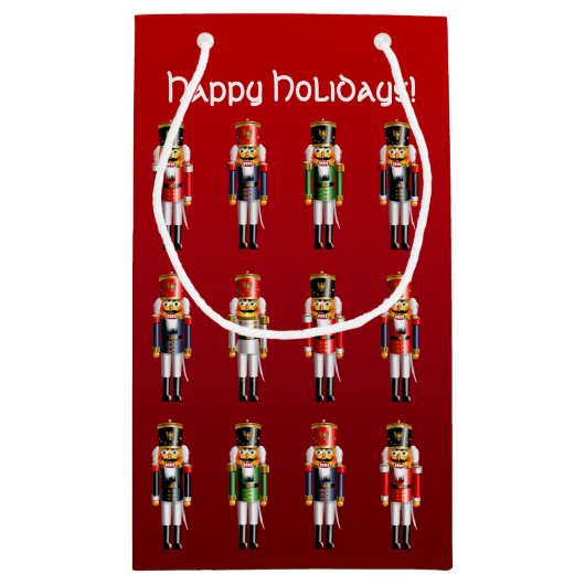 カラフルなくるみ割りの戦わない兵隊 スモールペーパーバッグ (裏面)