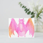 カラフルなこうもり ポストカード (スタンド正面)