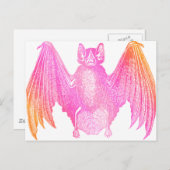 カラフルなこうもり ポストカード (正面/裏面)