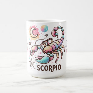 カラフルなさそり座のゾディアック・スコーピオン占星術 コーヒーマグカップ