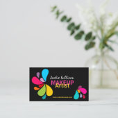 カラフルなしぶきのメーキャップアーティスト 名刺 (スタンド正面)