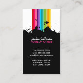 カラフルなしぶきのメーキャップアーティスト 名刺 (裏面)