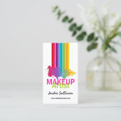 カラフルなしぶきのメーキャップアーティスト 名刺 (スタンド正面)