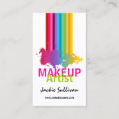 カラフルなしぶきのメーキャップアーティスト 名刺 (正面)