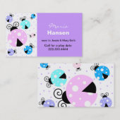 カラフルなてんとう虫のお母さんカード コーリングカード (正面/裏面)