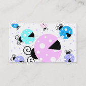 カラフルなてんとう虫のお母さんカード コーリングカード (裏面)