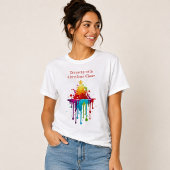 カラフルなにじみクリスマスツリー ウォーターカラー Tシャツ