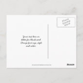 カラフルなひまわりの抽象花アート ポストカード (裏面)