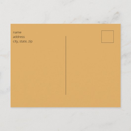 カラフルなひまわりの花のウェディングシャワー 案内ポストカード (裏面)