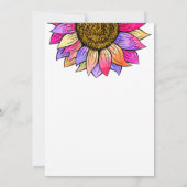 カラフルなひまわりの花咲く誕生日  招待状 (裏面)