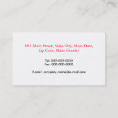 カラフルならせん状 名刺 (裏面)