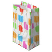 カラフルなアイスキャンデーパターン スモールペーパーバッグ (正面アングル)