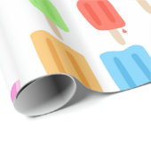 カラフルなアイスキャンデーパターン ラッピングペーパー (ロールコーナー)