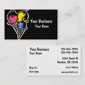 カラフルなアイスクリームの店のカスタムな名刺 名刺 (正面/裏面)