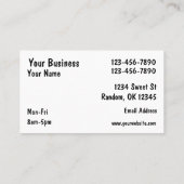 カラフルなアイスクリームの店のカスタムな名刺 名刺 (裏面)