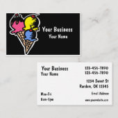 カラフルなアイスクリームの店のカスタムな名刺 名刺 (正面/裏面)