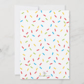 カラフルなアイスクリームコーンの誕生日パーティー招待状 招待状 (裏面)