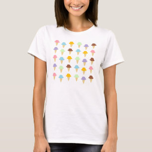 カラフルなアイスクリームコーン Tシャツ