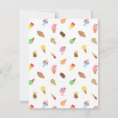 カラフルなアイスクリームパターンパーティの招待状 招待状 (裏面)