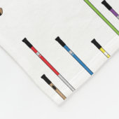 カラフルなアイスホッケー用スティックのリンク フリースブランケット (角)