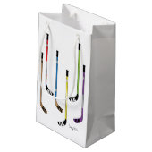 カラフルなアイスホッケー用スティック スモールペーパーバッグ (裏面アングル)