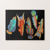 カラフルなアクアリウムの卵生メダカのパズル ジグソーパズル (横)