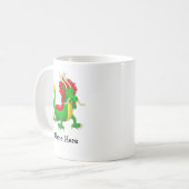 カラフルなアジアのドラゴン コーヒーマグカップ (正面左)
