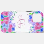 カラフルなアジサイの水彩画デザイン Case-Mate iPhoneケース (裏面 (横))